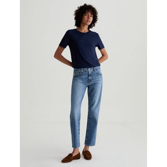 AG Women's sz 26R Ex- Boyfriend Slim Slouchy Slim Distressed Jeans Cotton Ankle - Picture 12 of 13